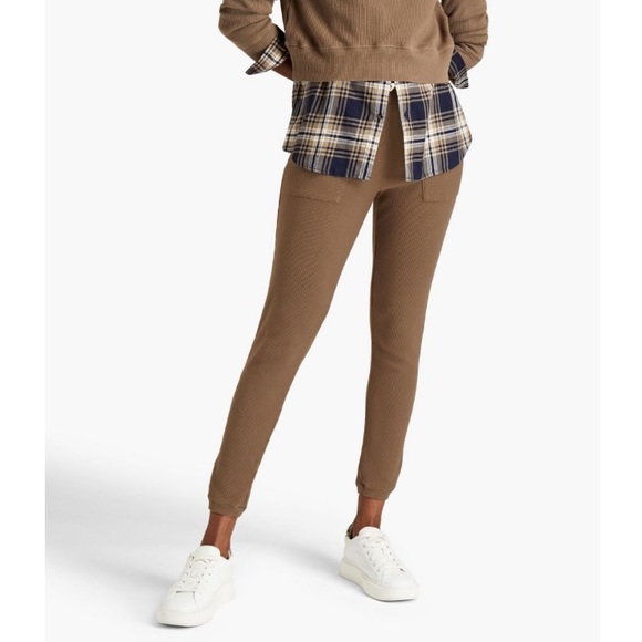 Monrow Waffle Cotton Drawstring Joggers - Picture 1 of 8